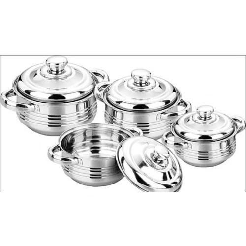 4pcs cookware set & stainless steel.