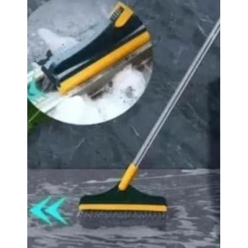 3 In 1 Broom Brush For Bathroom & Toilet Floor Walls Cleaning With Scraper