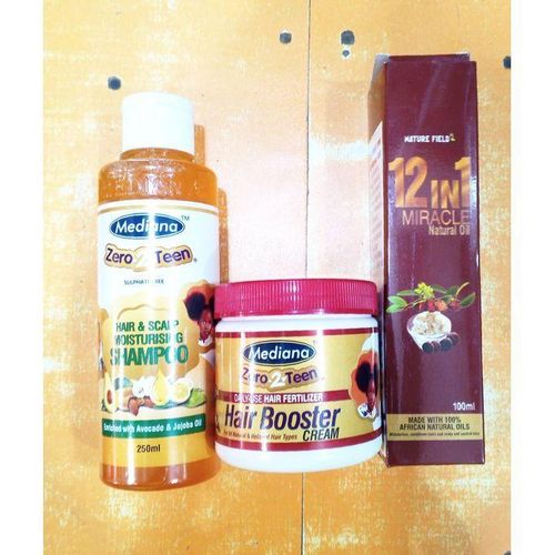Mediana children Shampoo+ hair boaster cream+ 12in1 growth hair serum 3in1 set
