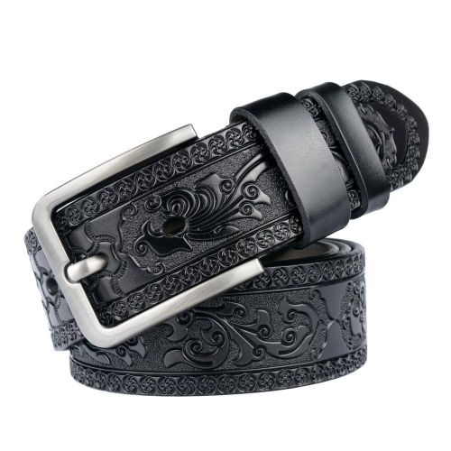 Dinisiton Mens Cow Leather Belt Black