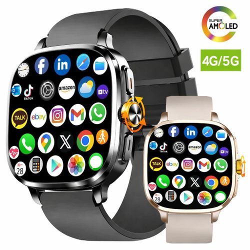 S99 Smartwatch 4G/5G Network Android 13 12GB 128GB with Sim Card Slot Ai GPS Navigation Rotating Camera Bluetooth Video Call Smartwatch (Black)