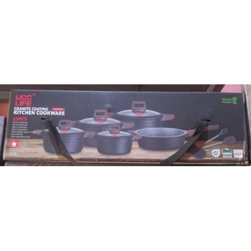UCC LIFE 13-Piece Granite Coating Kitchen Cookware Set