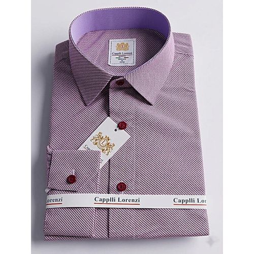 Men's Casual Quality Formal Slim Fit Long Sleeve Pattern Design Vintage Shirt