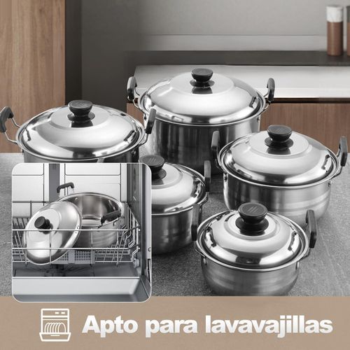 5pcs 16-24cm Stainless steel cookware set