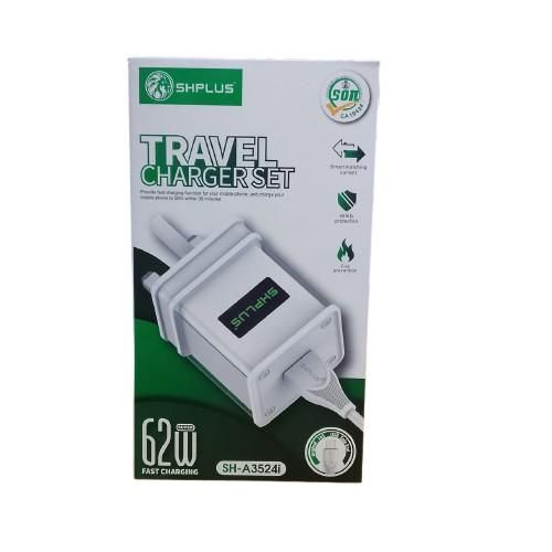 62W Fast Charger Set – Super Fast Travel Adapter SH-A3524i