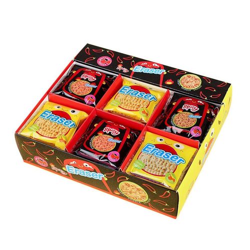30 Pcs Instant Noodle Shaped Eraser Set - Cute Spicy Noodle Erasers For Kids