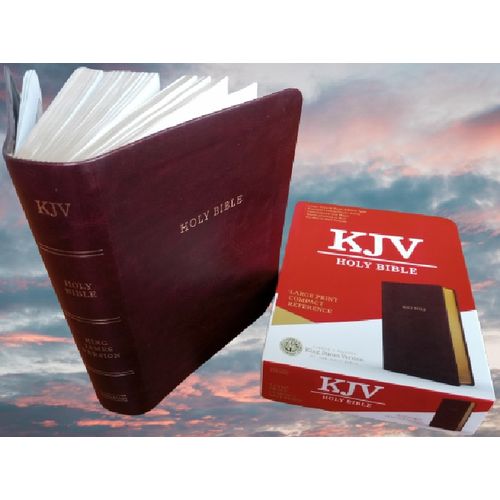 King James Version Large Print Compact End-of-Verse References,Red Letter,Concordance Leather