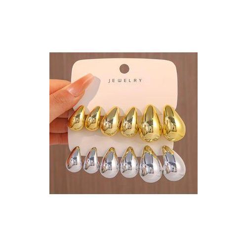 12pcs Fashion Lightweight Teardrop Earrings Set for Women's Daily Wear