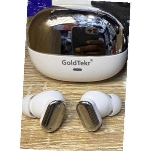 GOLDTEKR Bluetooth Earbuds. TWS Wireless Enc Earbuds (White)