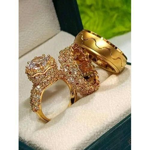 Royal Sparkle Gold Collection Diamond Engagement Ring (Non Fading)-