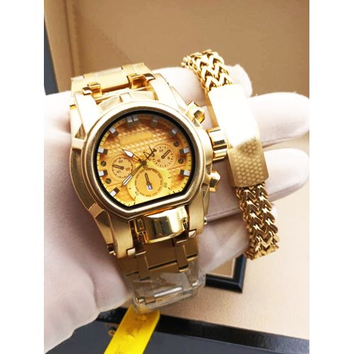 Super Gen-Z Chain Wristwatch + Bracelet 4 Rugged Guys