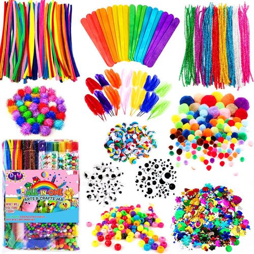 Arts and Crafts Supplies for Kids - 1200Pcs Craft Art Supply Kit for Toddlers