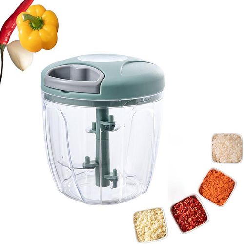 900ML Manual Vegetable Chopper, Portable Hand Pull String Mincer for Garlic, Onion, Ginger, Pepper, Meat.