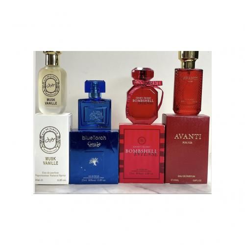 Genie’s Secret BombShell Intense 25ml & Musk Vanilla & Avanti With Blue Torch