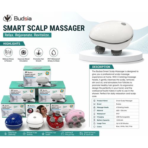 Smart Scalp Massager – Electric 4D Head & Hair Massager (Rechargeable)