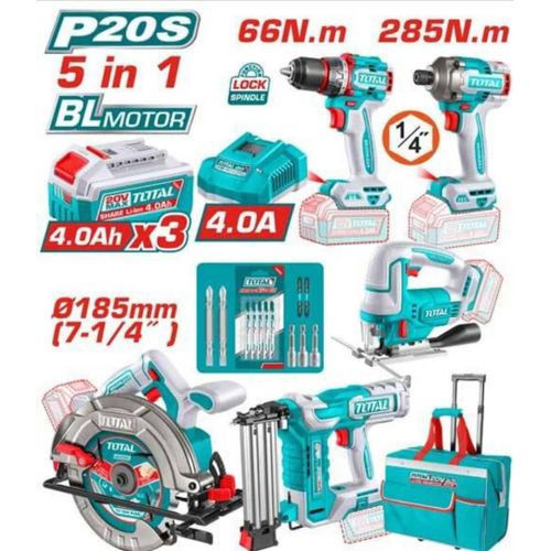 5 in 1 cordless combo tool set 20v