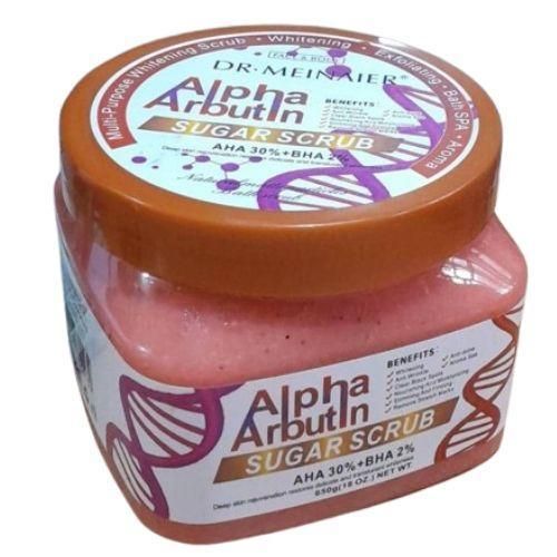 Dr. Meinaier Alpha Arbutin Sugar Scrub – AHA 30% + BHA 2% (650g) – Multi-purpose Whitening Scrub