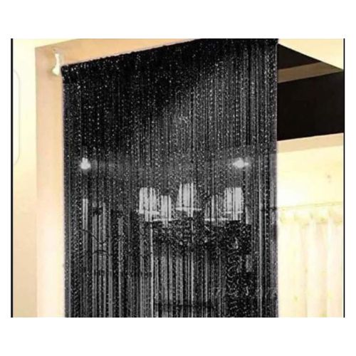 3Yard Reflective Beads String Curtain Decoration -Black
