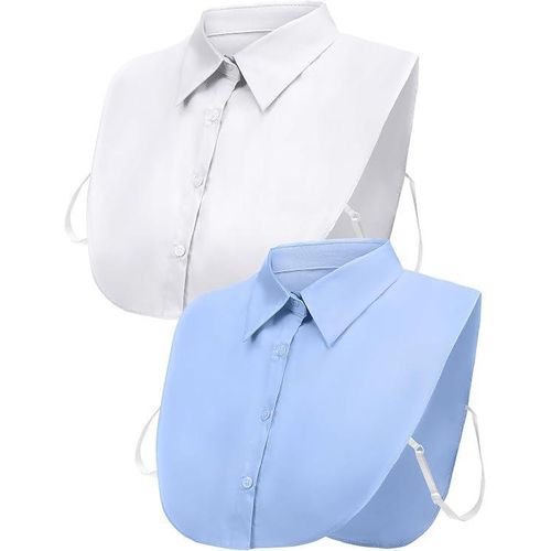 2 Pcs Dickey Collar for Women Detachable FakeCollar Shirts