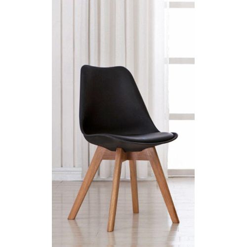 PLASTIC Chair With WOODEN LEGS and foam sitter