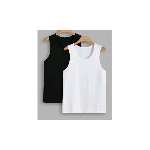 Smart 2-In-1 Men’s Underwear Singlets For Unisex-White And Black