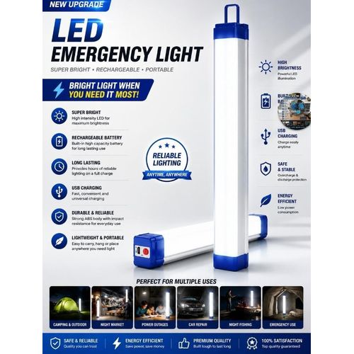 800w Rechargeable LED Florescent big Size
