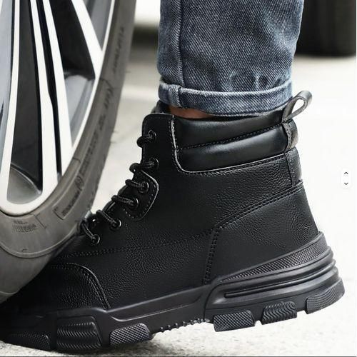 Original Construction Safety boot, safety shoe, Slip Resistant Rubber Outsole, Oil Resistant Chemical Resistant Sole, Durable Protective Footwear, Original Leather Safety Shoe, Lightweight Military Grade Construction