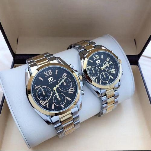 Quality Classy Non Fading/Non Rusting Gold/Silver Wristwatch For Couple
