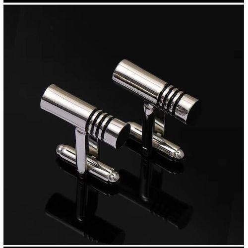 1 Pair Men’s Cufflinks, Lightweight luxury cufflinks for men, Silver Plated Men's Suits Cufflinks Classic Design, Prestige Cufflinks