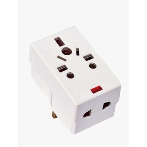 3 Pin Master Adapter, Multi Plug, Extension Plug, For Electric Fittings ( White )