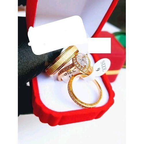 Gold RoyaL Wedding Ring Set (Non Fading)