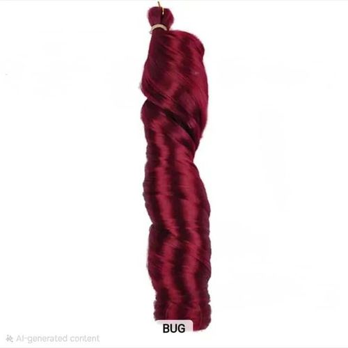 french curls burgundy colour for braids and wig making