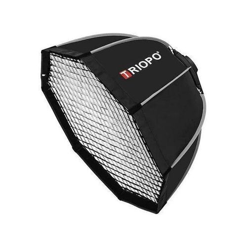 Triopo 90cm Foldable Portable Bowens Mount Octagon Softbox For Studio Flash Strobe LED Lights + Carrying Bag + Grid