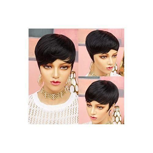 Hair Wig Short Pixie Hair Natural Colour