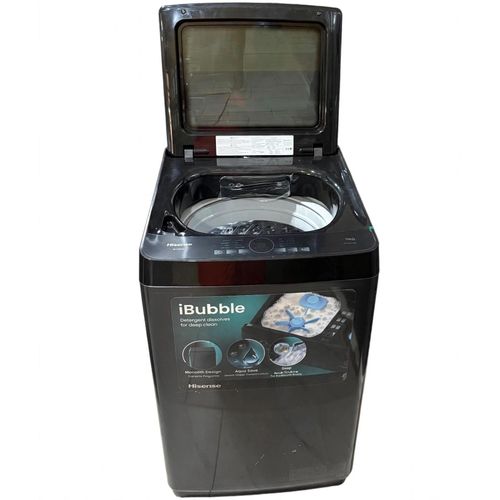 Premium Hisense 19KG Top Load Automatic Washing Machine - iBubble Technology - Monolith Design - Aqua Save - Dark Grey