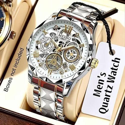 Luxurious Business Men's Wristwatch Stainless Steel Watch