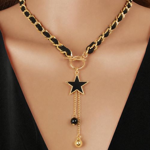Star Gold-Black Pendant Necklace