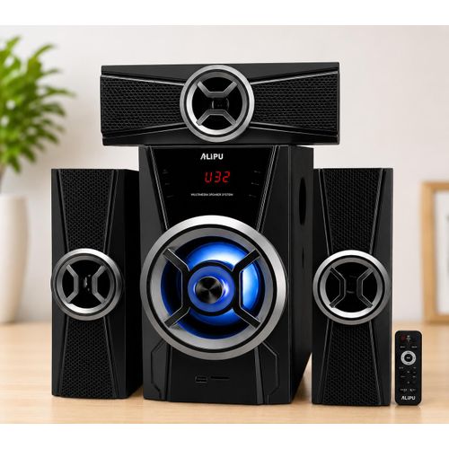 SP-6301 3.1 Channel Multimedia Speaker System – Bluetooth, USB, SD Card, FM Radio, Remote Control, AC/DC, Deep X-Bass
