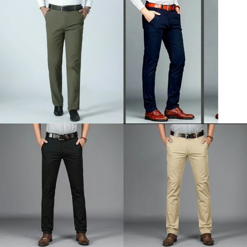 4in1 Chinos Men- Black,Navy Blue,Brown,Army Green