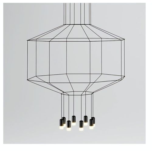 8 HEADS WIRE FLOW LUXURY HIGH CEILING CHANDELIER