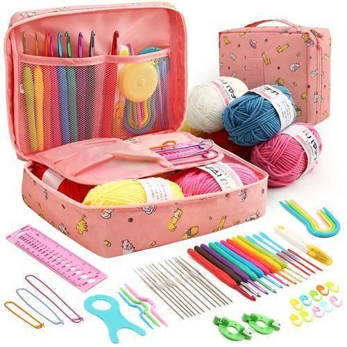 53pcs/set Crochet Knitting Yarn Set With Bag - Fortune Cat