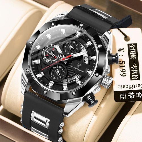Top-Notch Trending Executive Sophisticated Chronograph Black Wristwatch