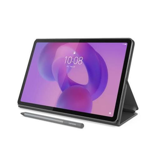 Idea Tab - 11 (8GB RAM, 128GB ROM) Android 15 - 8MP + 5MP Selfie - 5G - Single Sim - 7040mAh - with Tab Pen and Folio Case - Luna Grey