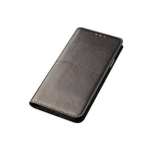 Leather flip case for infinix hot 60 pro plus - black