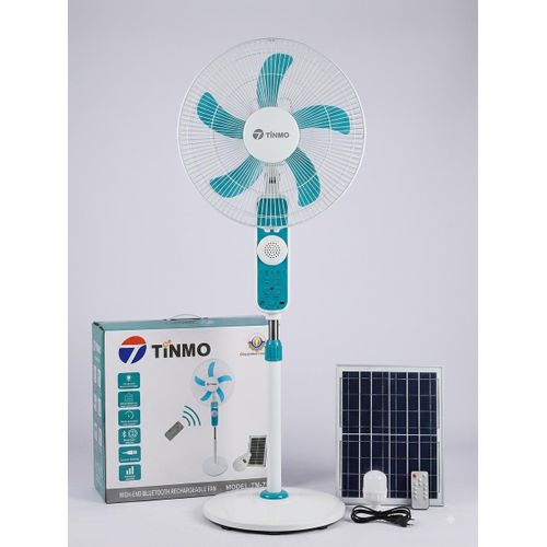 18 Solar & Electric Rechargeable Standing Fan with + LED Light + Remote