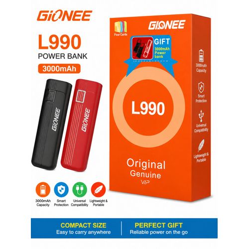 L990 3000mAh Power Bank Portable Charger with Smart Protection