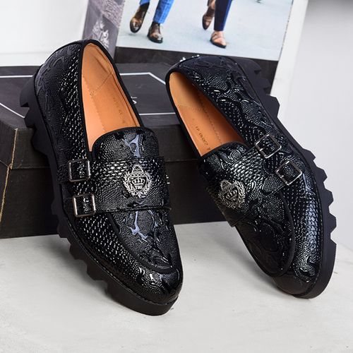 MEN CLASSIC CROCODIE DESIGNERS SHOE BLACK