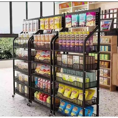 Multifunctional 5-Tier Display Storage Rack -Heavy Duty Retail Shelf Organizer