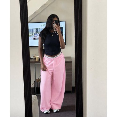 Unisex Baggy Oversize Joggers -Pink