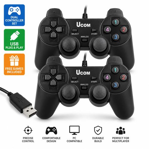DualShock Gamepad Controller Set for PC -Plug & Play